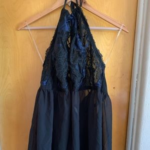 Black and Navy Blue Chemise